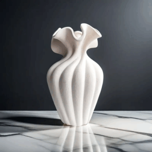 Keramik-Blumenvase Streifenmuster