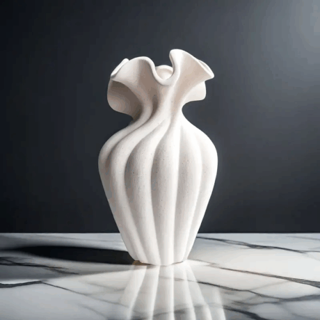 Keramik-Blumenvase Streifenmuster