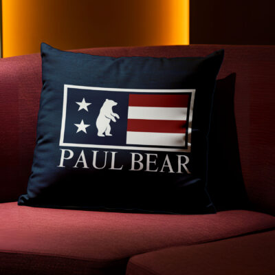 Kissenhülle "Paul Bear Flagge" blau / strick optik
