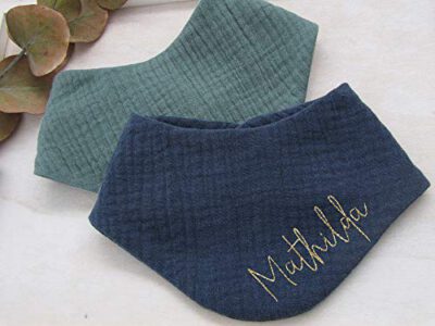Personalisiertes Baby Halstuch aus Musselin