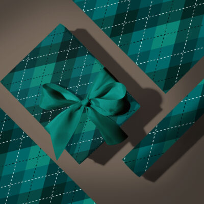 Elegantes Geschenkpapier "Green Stripes"